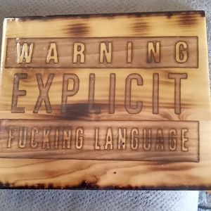 Laser Engraved  wooden sign